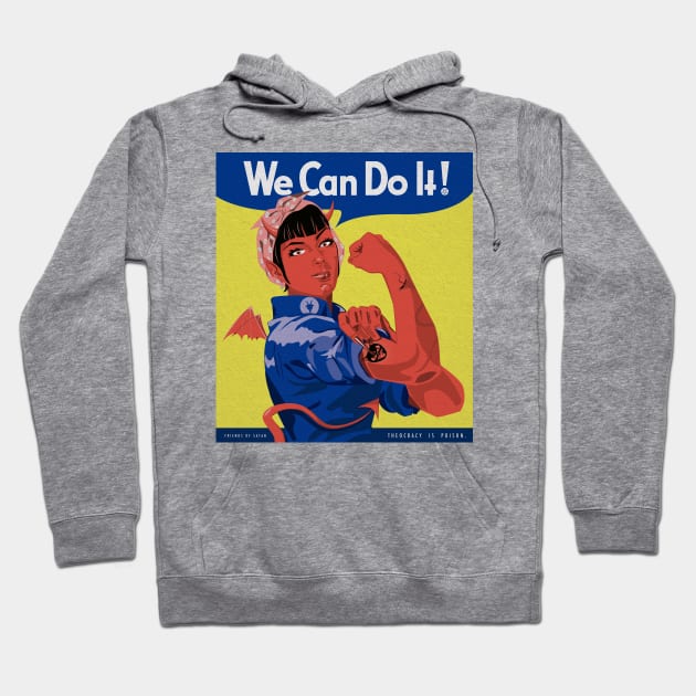 Satanic Rosie the Riveter Hoodie by SequinFreud